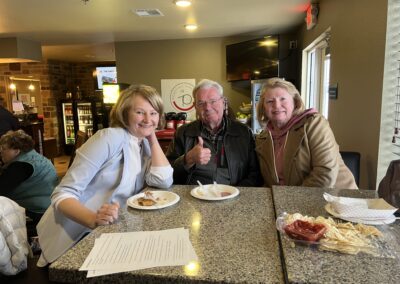 Reed and Sue Woodward with Gosia at the Cobblestone in Pulaski
